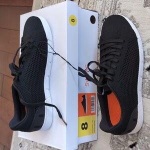 NEW Sz 8: SWIMS BLACK Breeze men’s Tennis Knit Shoes